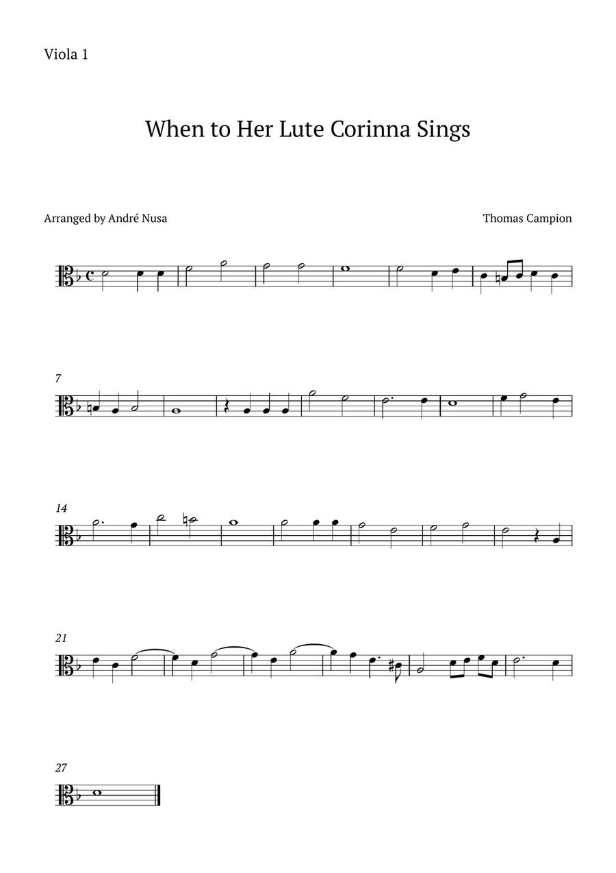When to Her Lute Corinna Sings String Trio scores gallery preview page 3