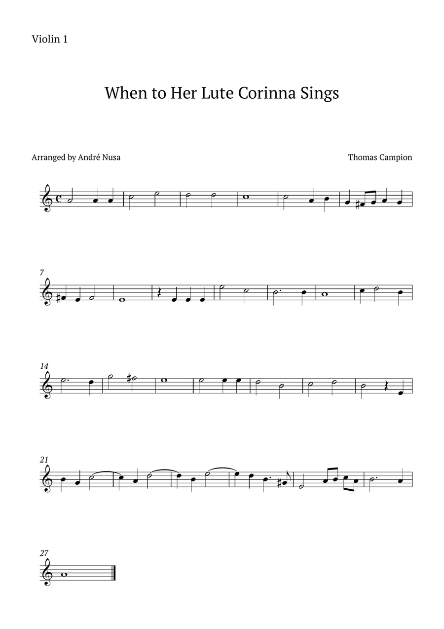 When to Her Lute Corinna Sings String Trio scores gallery preview page 3