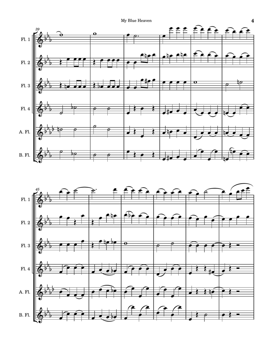 My Blue Heaven My Blue Heaven Woodwind Ensemble scores gallery preview page 4