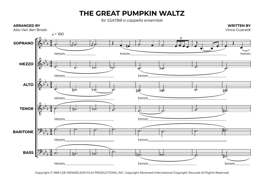 The Great Pumpkin Waltz The Great Pumpkin Waltz Divisi scores gallery preview page 1