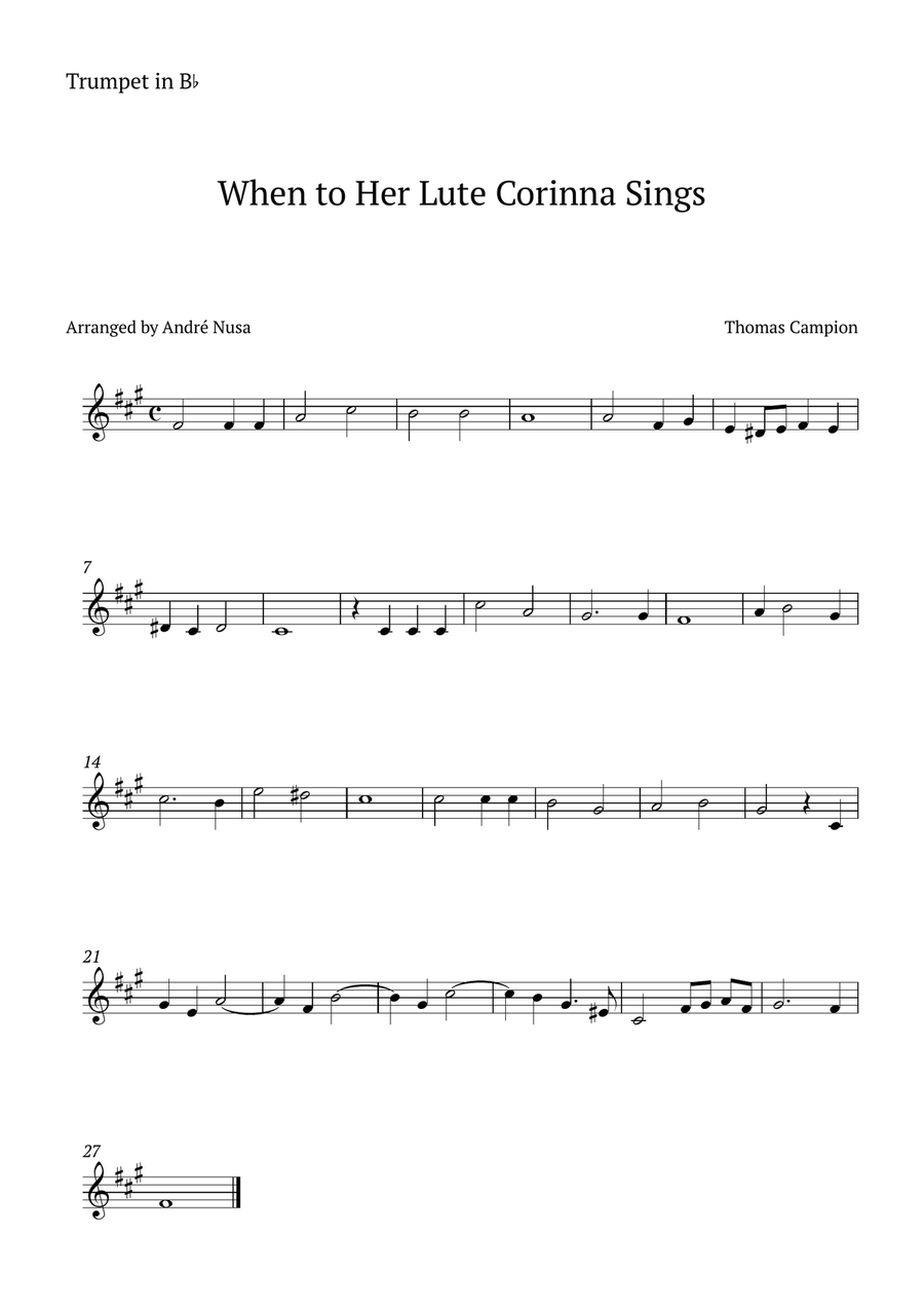 When to Her Lute Corinna Sings Brass Trio scores gallery preview page 3