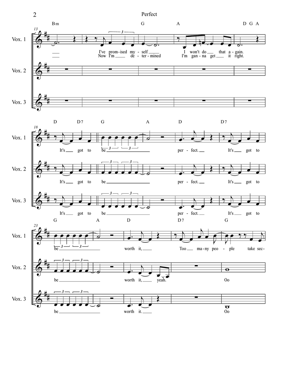 Perfect Perfect 3-Part scores gallery preview page 2