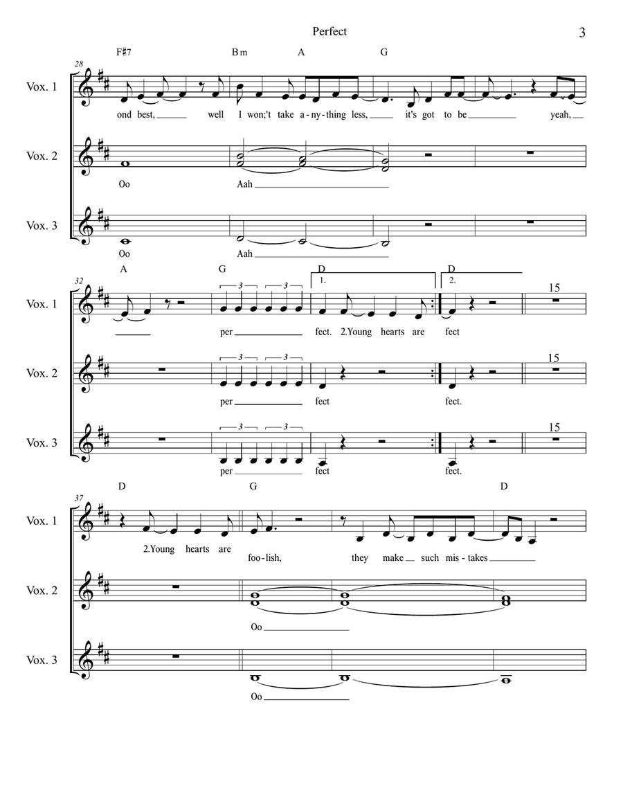 Perfect Perfect 3-Part scores gallery preview page 3