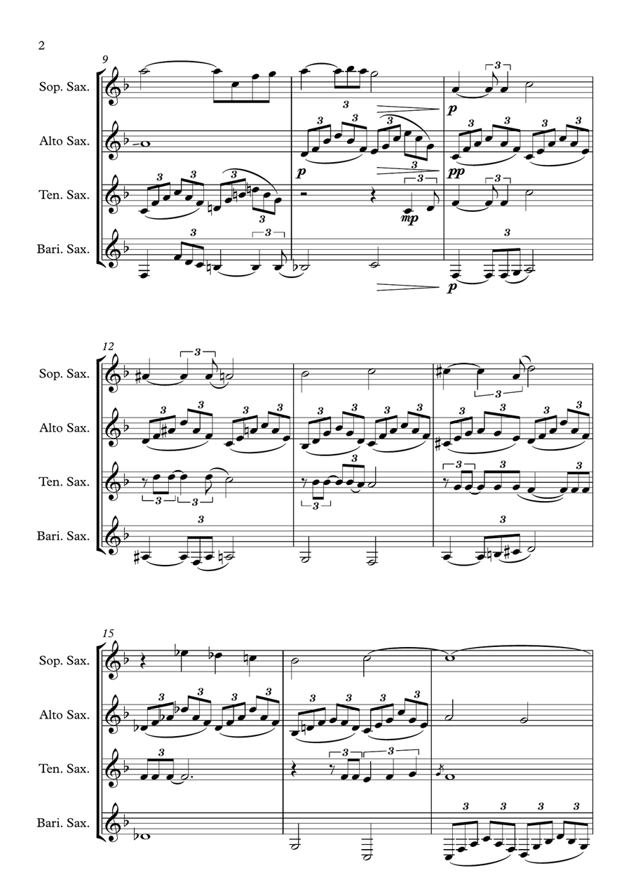 What A Wonderful World What A Wonderful World Saxophone Quartet scores gallery preview page 2