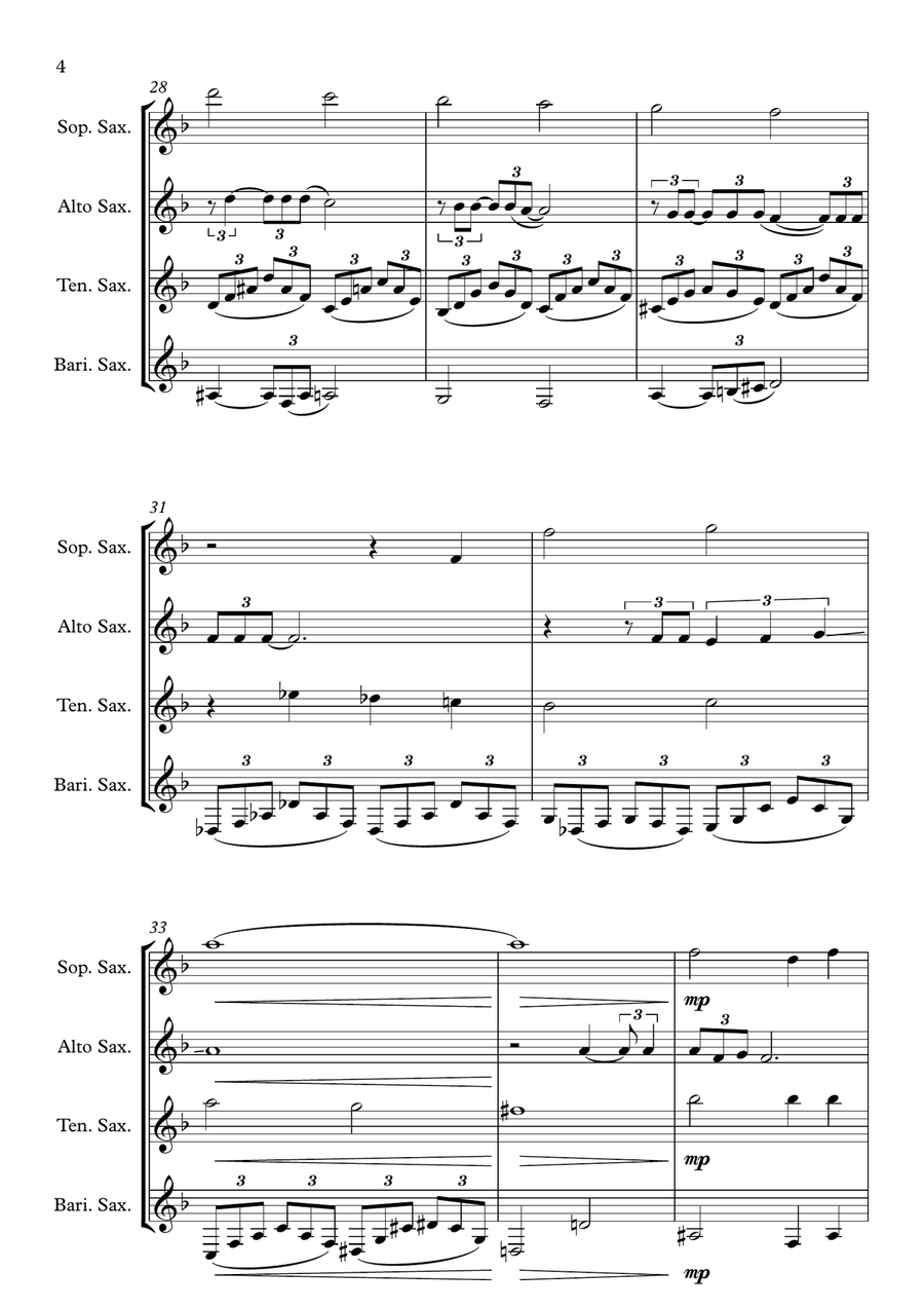 What A Wonderful World What A Wonderful World Saxophone Quartet scores gallery preview page 4