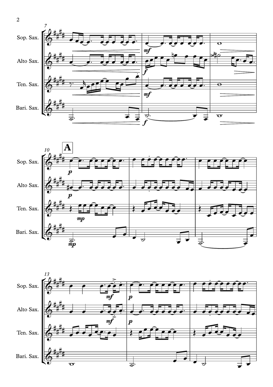 You're The Best Thing You're The Best Thing Saxophone Quartet scores gallery preview page 2