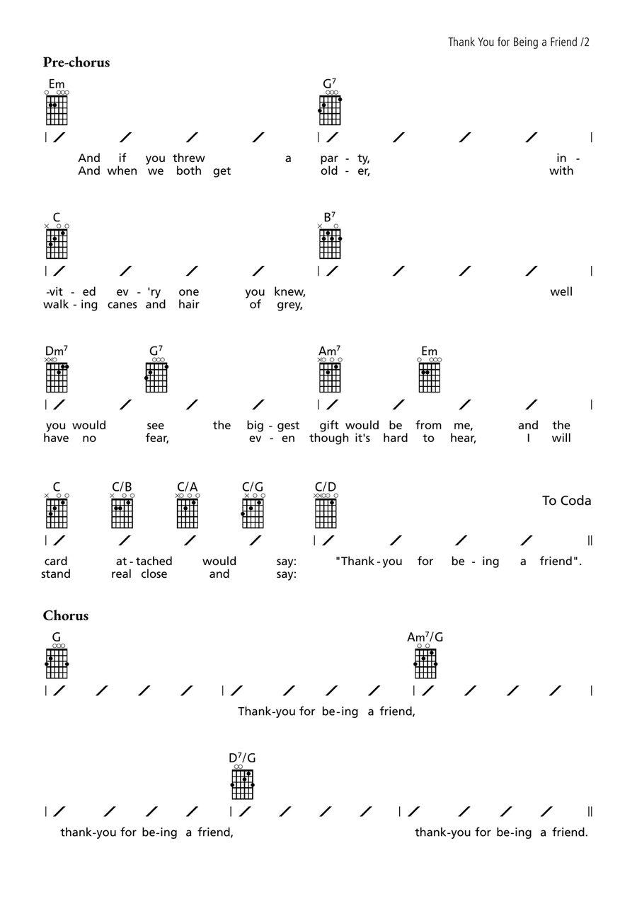 Thank You For Being A Friend Acoustic Guitar scores gallery preview page 2