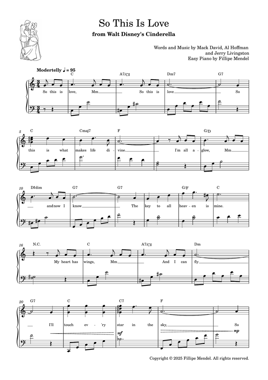 So This Is Love (easy piano) Easy Piano scores gallery preview page 1