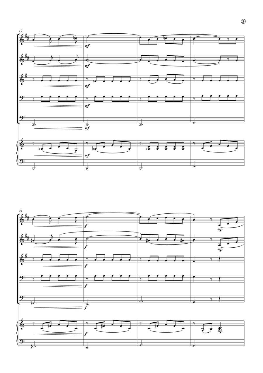 Barcarolle Brass Quintet scores gallery preview page 3