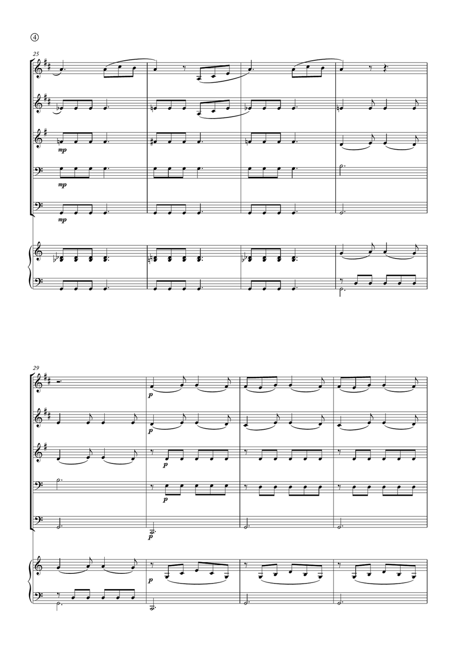 Barcarolle Brass Quintet scores gallery preview page 4