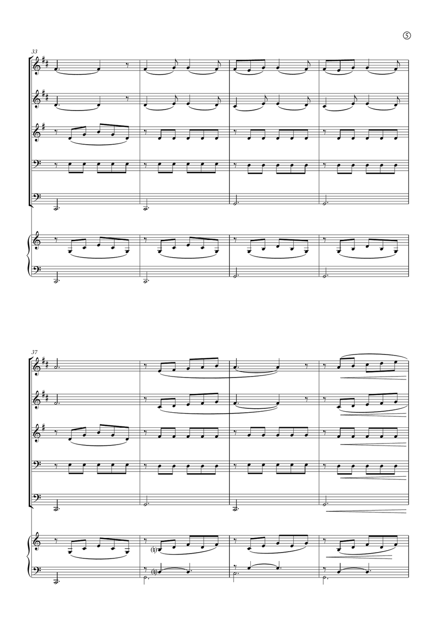 Barcarolle Brass Quintet scores gallery preview page 5