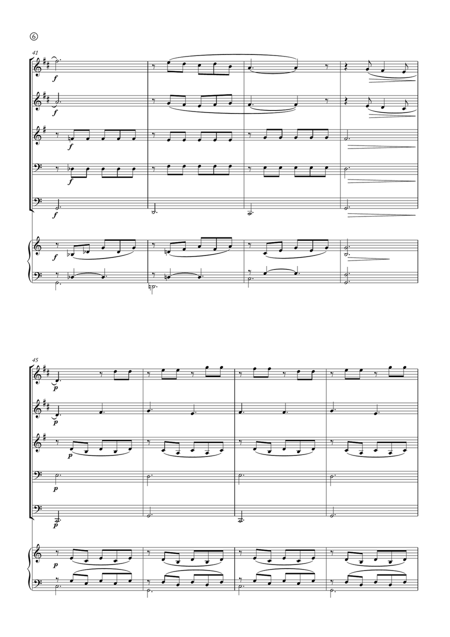 Barcarolle Brass Quintet scores gallery preview page 6