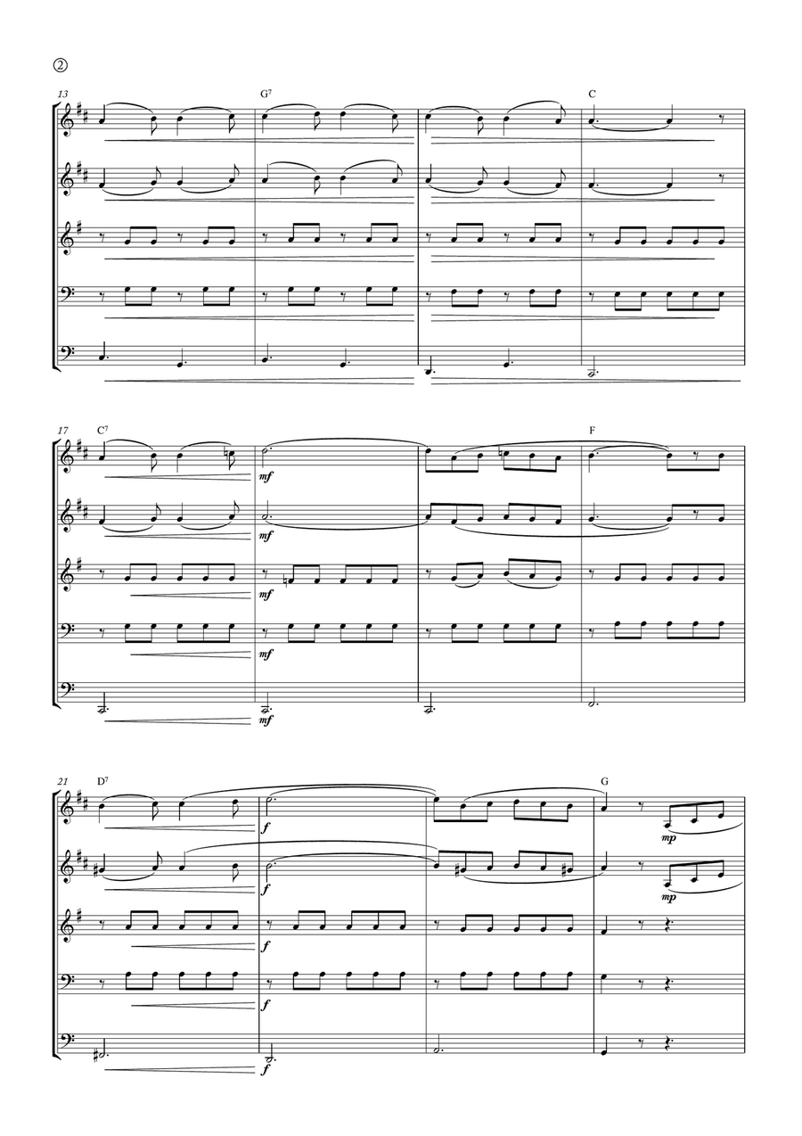 Barcarolle Brass Quintet scores gallery preview page 2