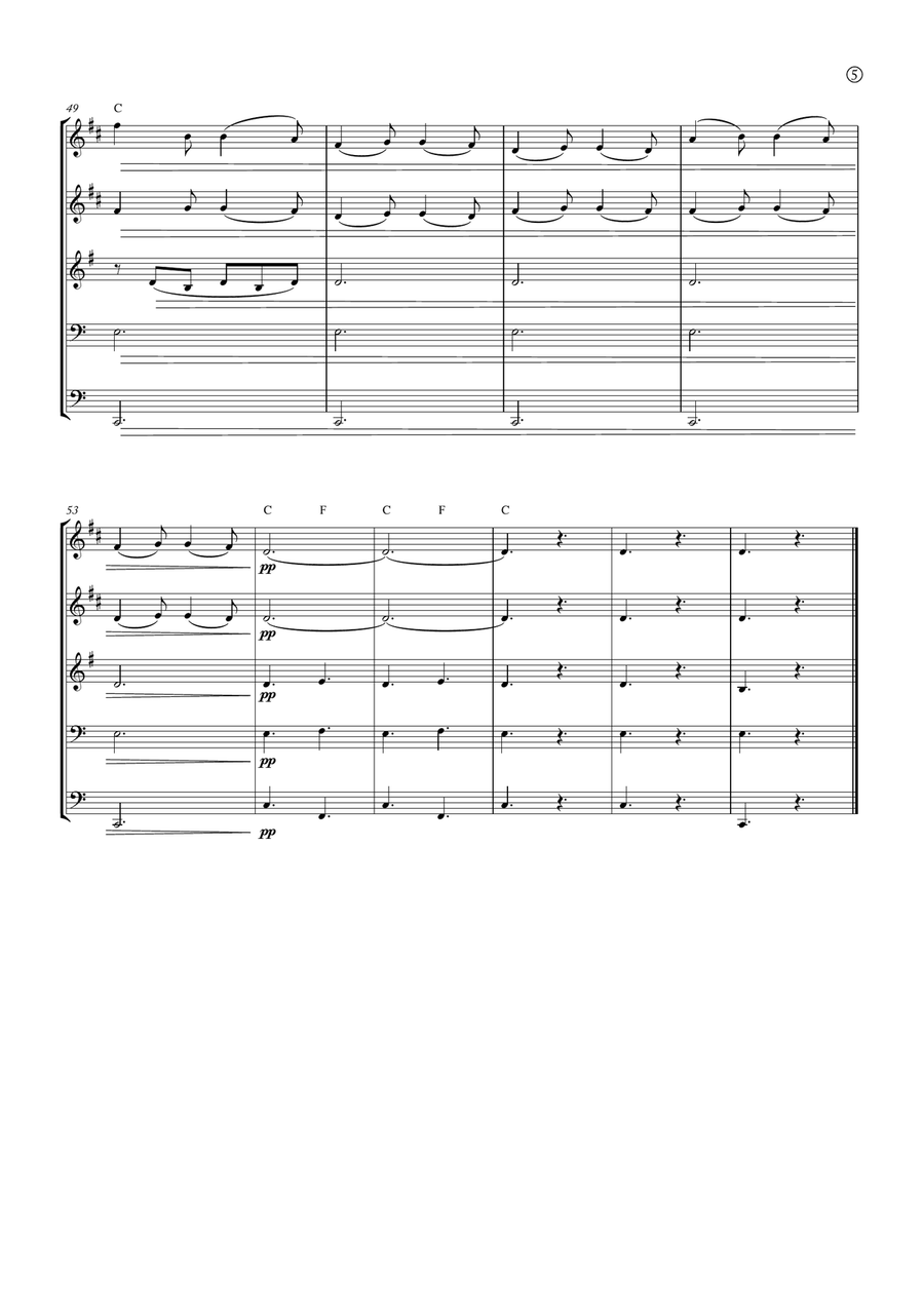 Barcarolle Brass Quintet scores gallery preview page 5