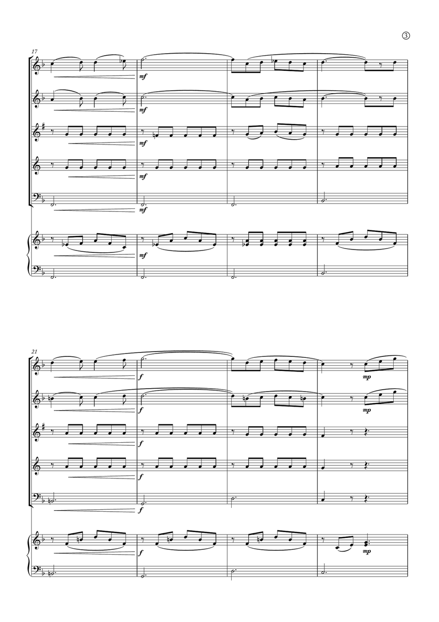 Barcarolle Woodwind Quintet scores gallery preview page 3