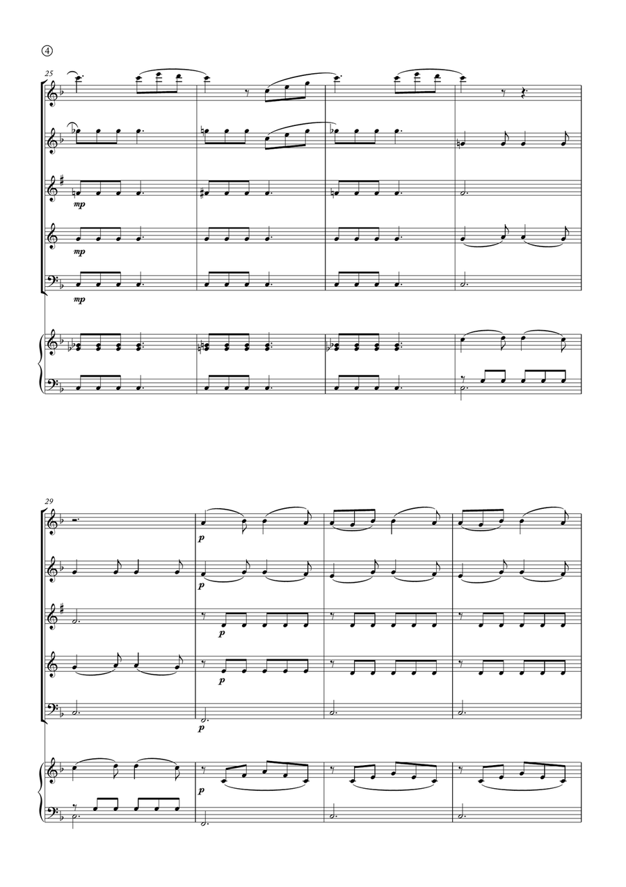 Barcarolle Woodwind Quintet scores gallery preview page 4