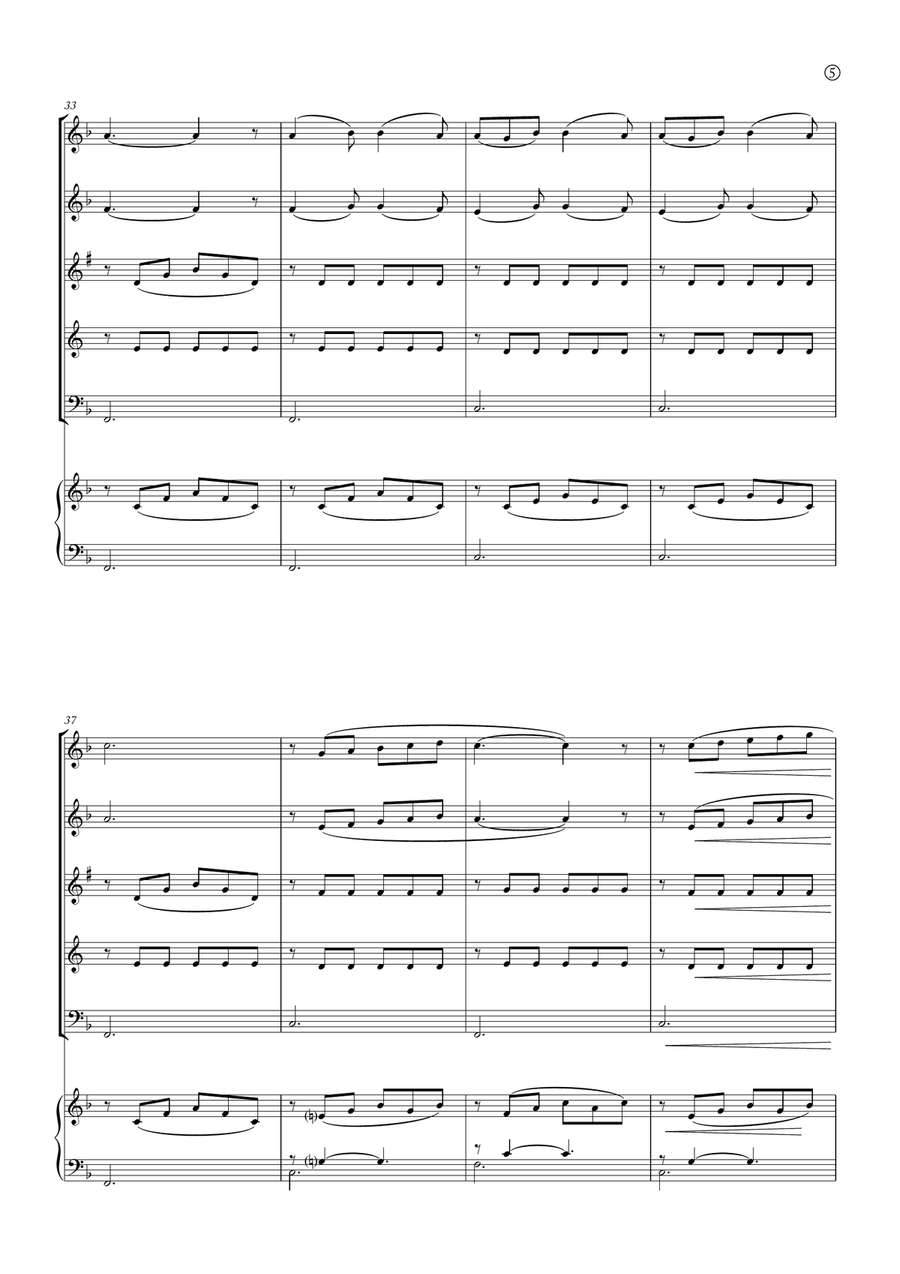 Barcarolle Woodwind Quintet scores gallery preview page 5
