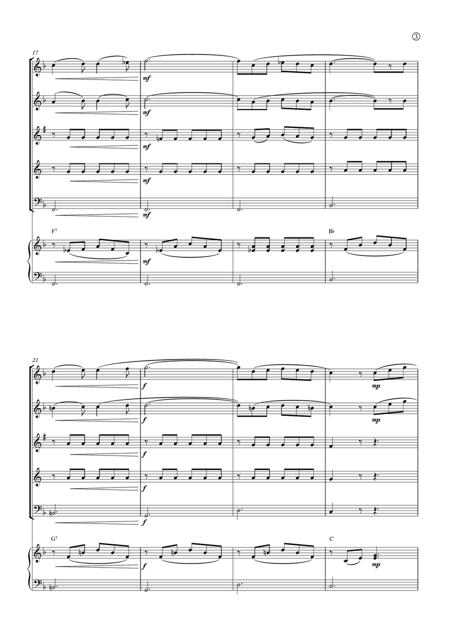 Barcarolle Woodwind Quintet scores gallery preview page 3