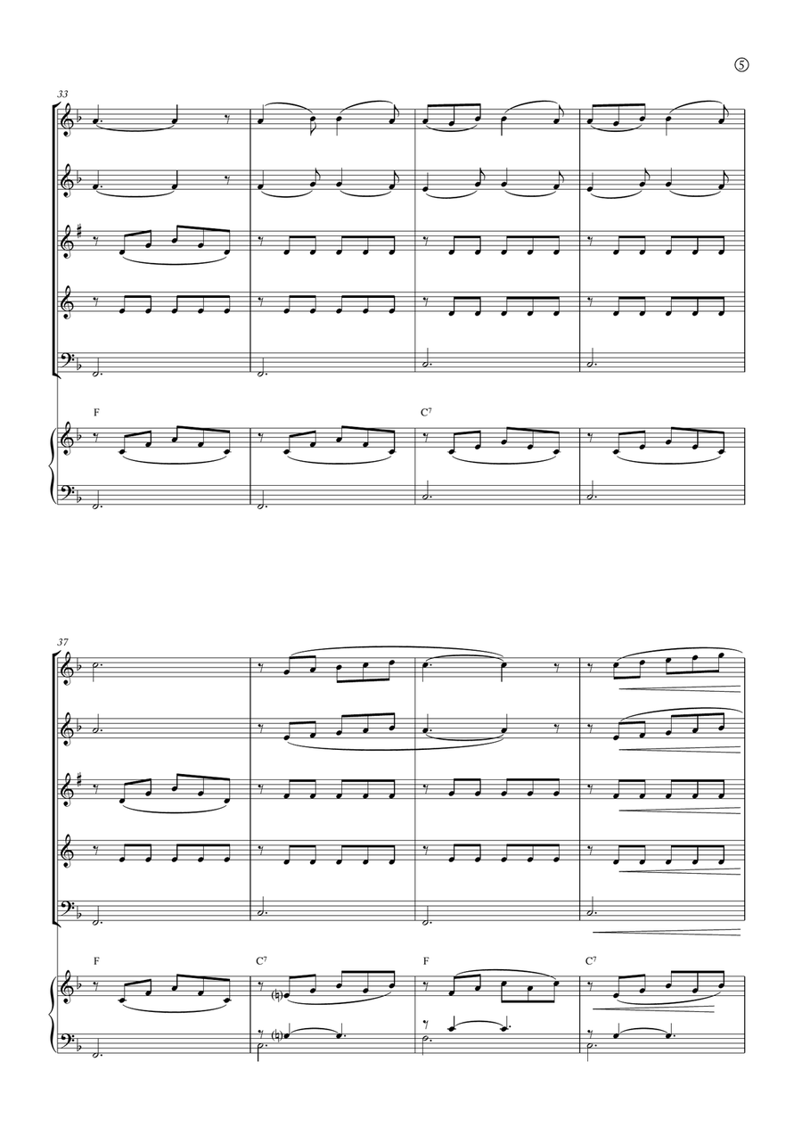 Barcarolle Woodwind Quintet scores gallery preview page 5