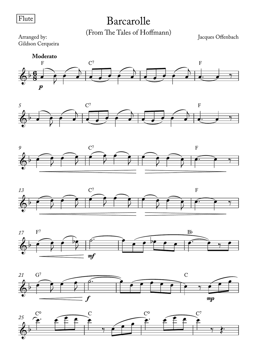 Barcarolle Woodwind Quintet scores gallery preview page 6