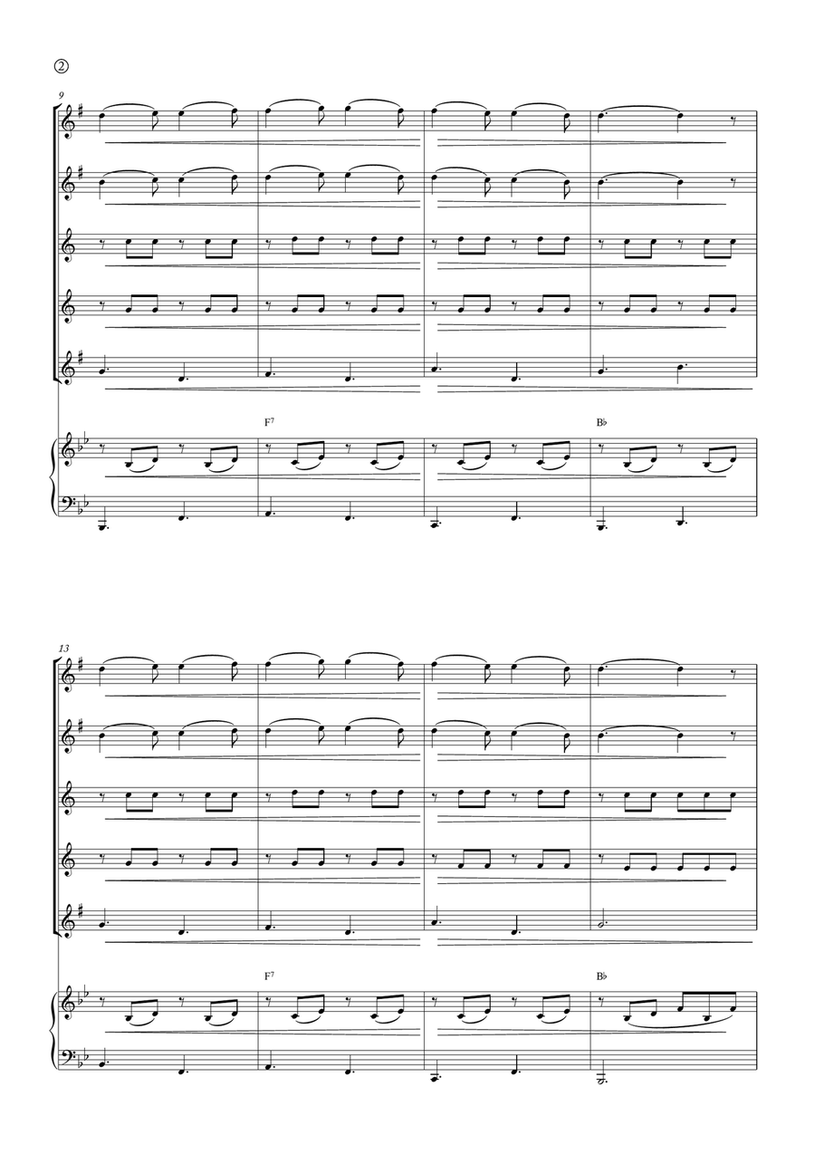 Barcarolle Saxophone Quintet scores gallery preview page 2