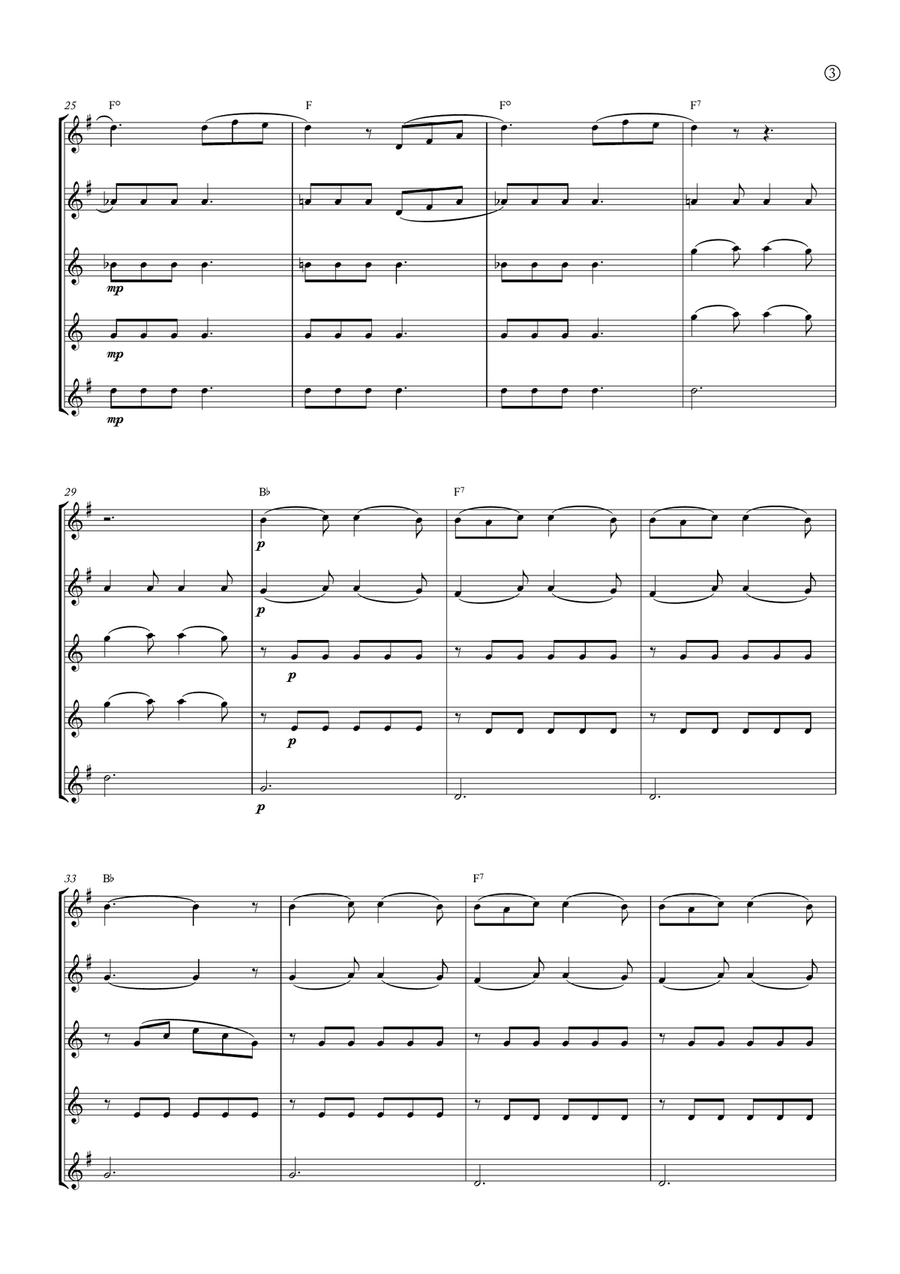 Barcarolle Saxophone Quintet scores gallery preview page 3