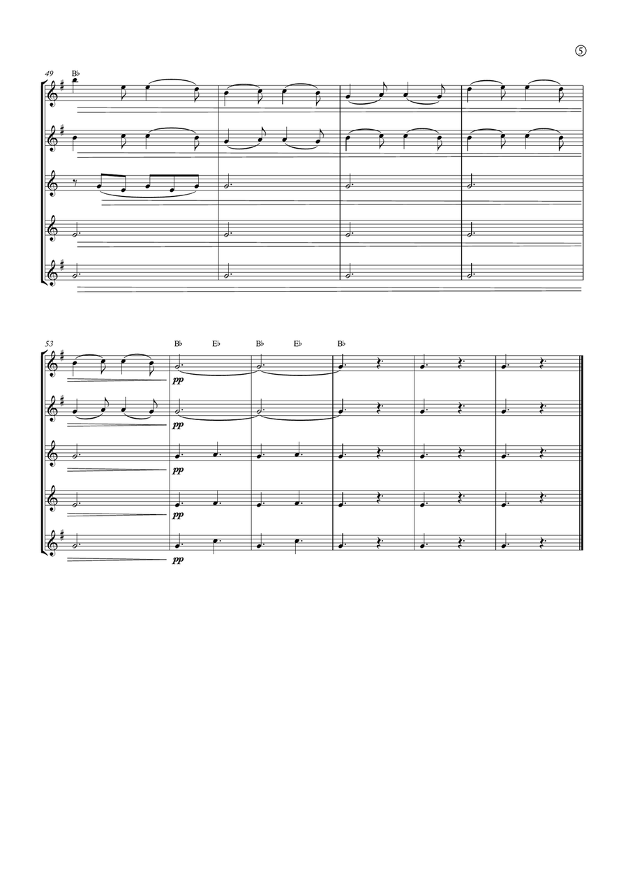 Barcarolle Saxophone Quintet scores gallery preview page 5