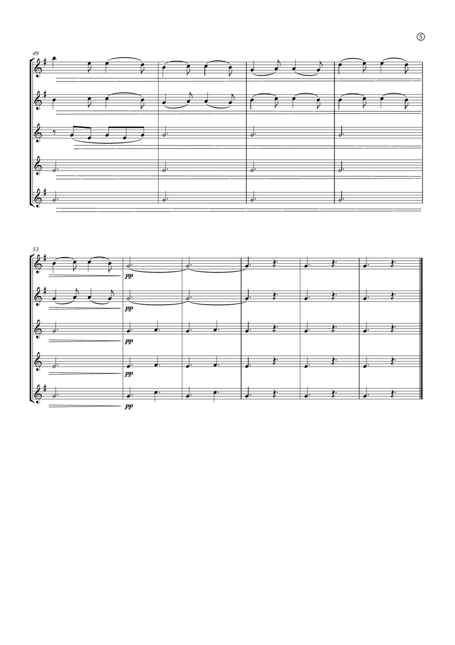 Barcarolle Saxophone Quintet scores gallery preview page 5