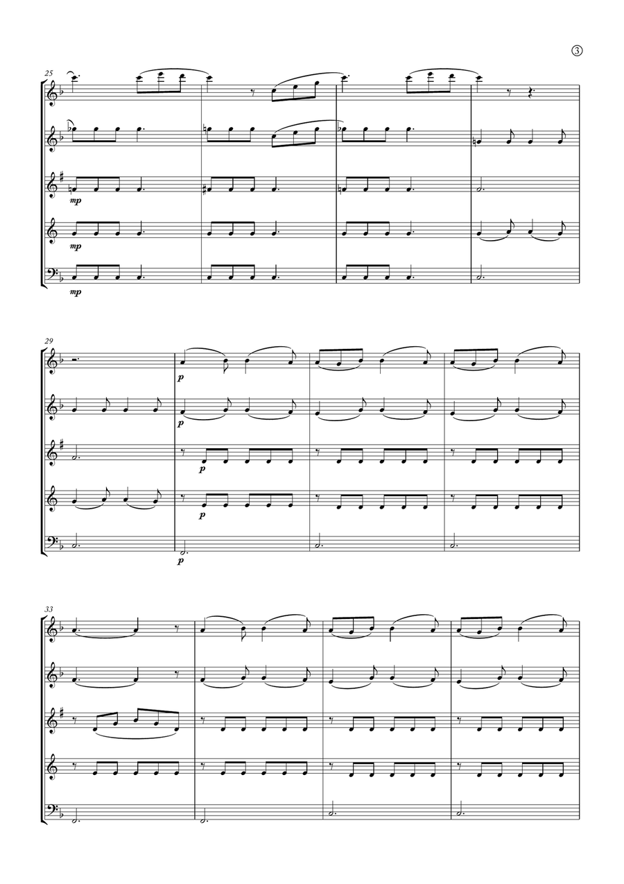 Barcarolle Woodwind Quintet scores gallery preview page 3