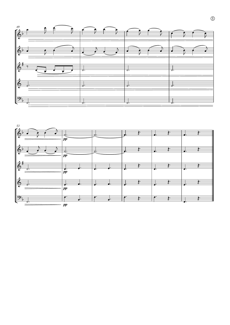 Barcarolle Woodwind Quintet scores gallery preview page 5