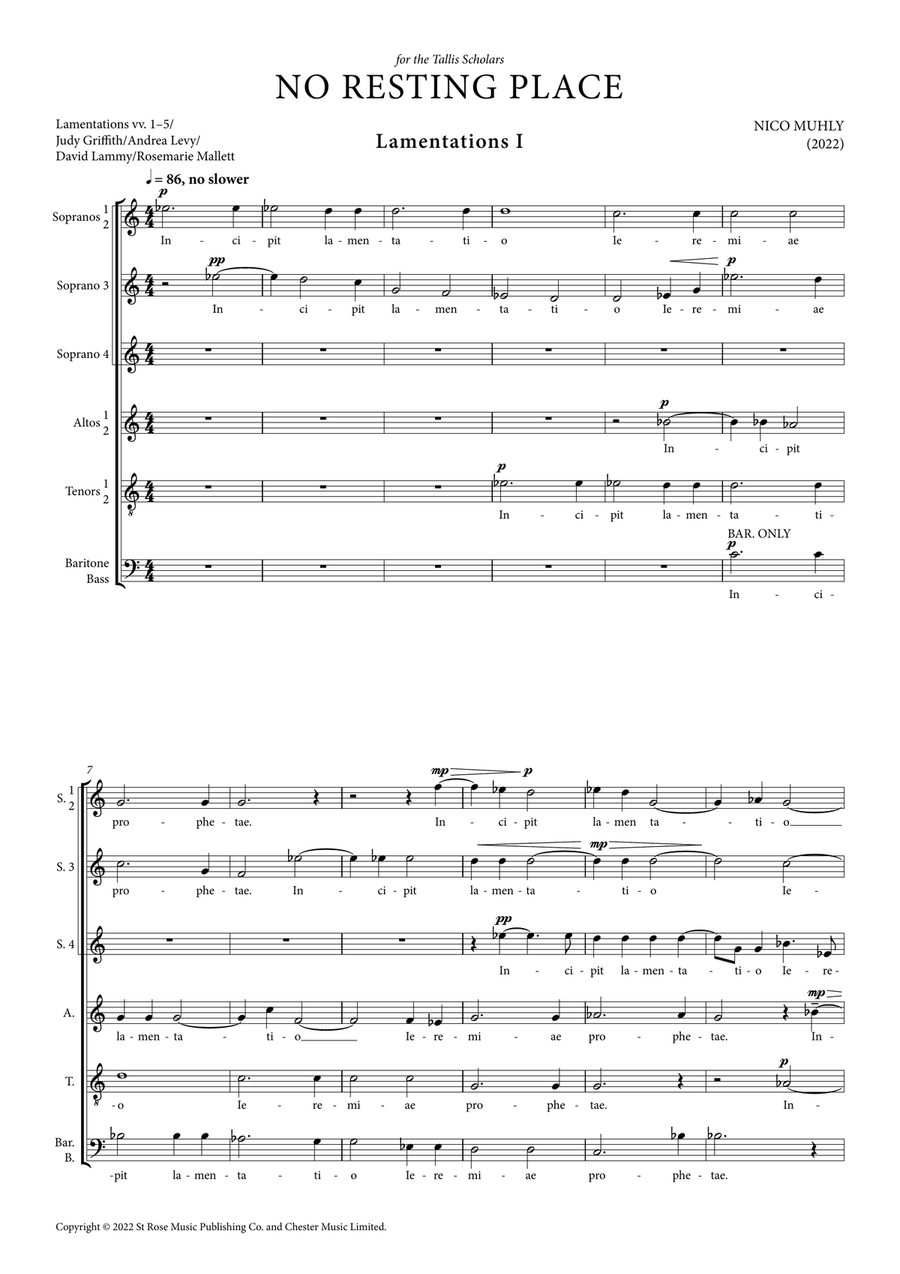 No Resting Place No Resting Place Divisi scores gallery preview page 1