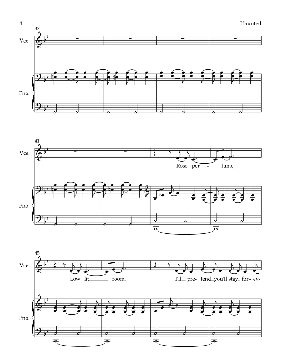 Haunted Piano, Vocal scores gallery preview page 4