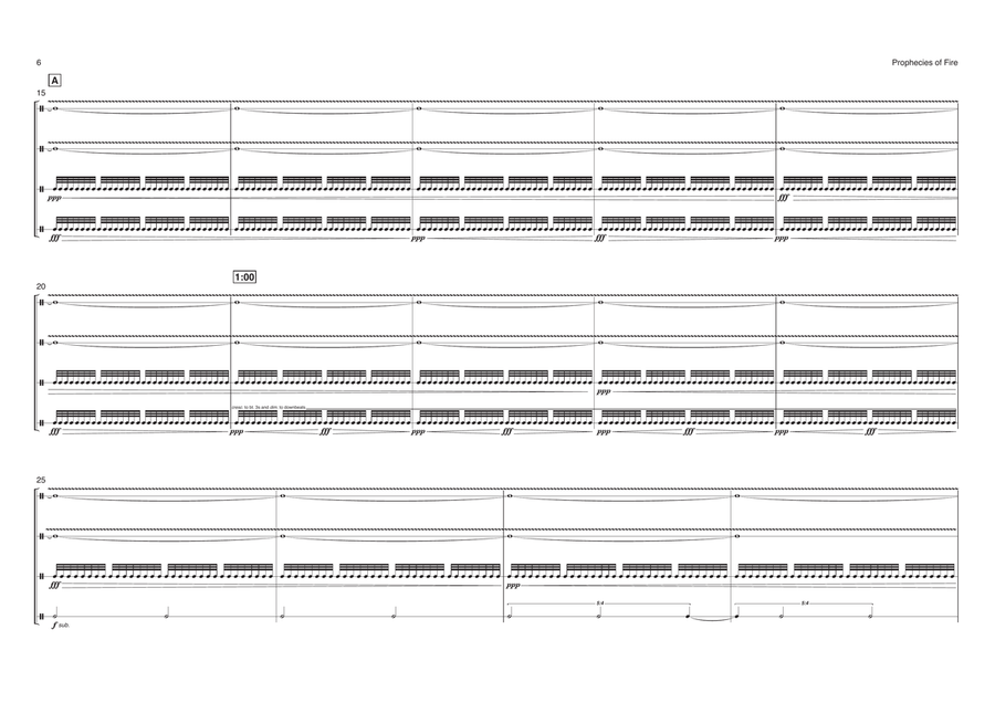 Prophecies of Fire (Score) Percussion Ensemble scores gallery preview page 2