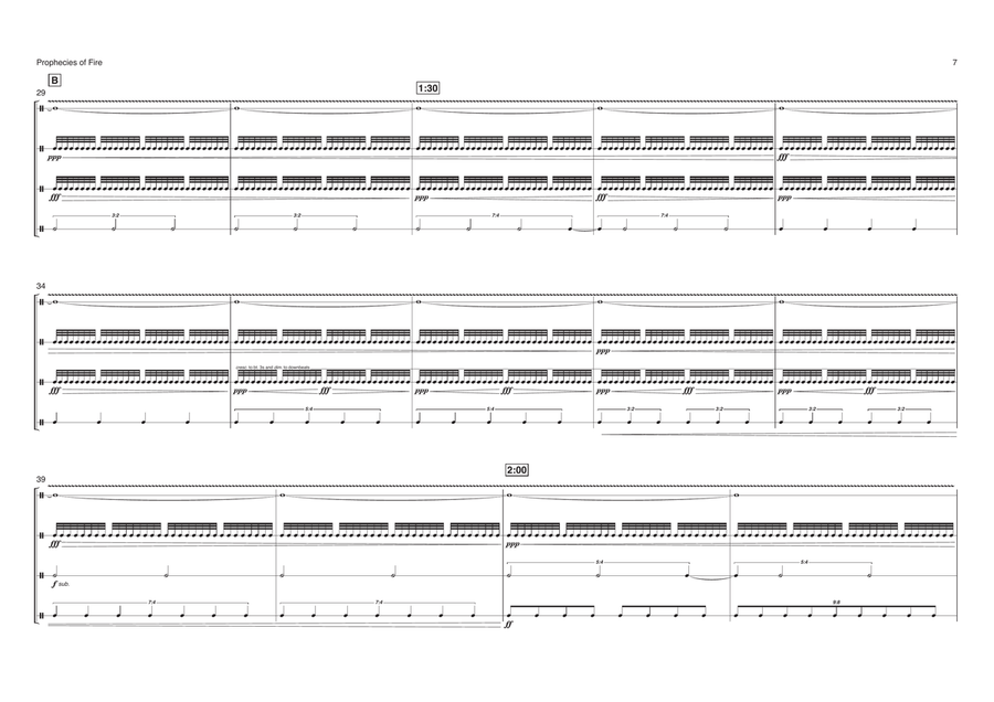 Prophecies of Fire (Score) Percussion Ensemble scores gallery preview page 3