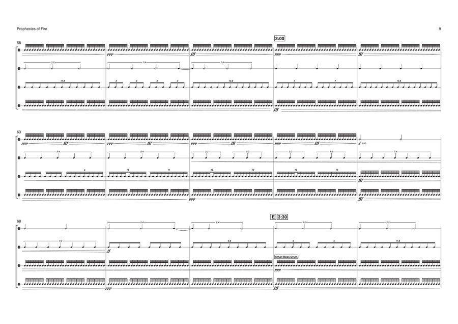 Prophecies of Fire (Score) Percussion Ensemble scores gallery preview page 5