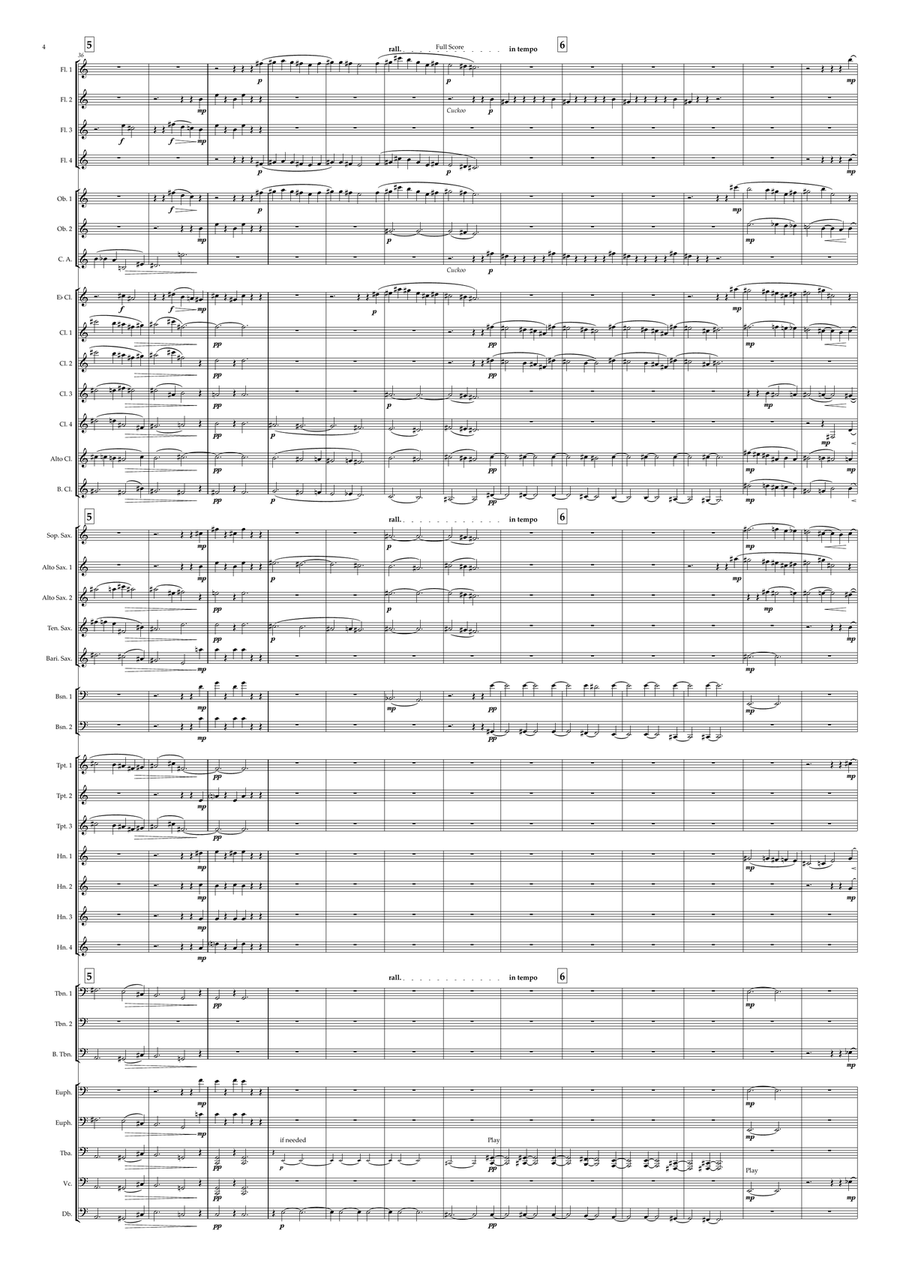 On Hearing the First Cuckoo in Spring Concert Band scores gallery preview page 4
