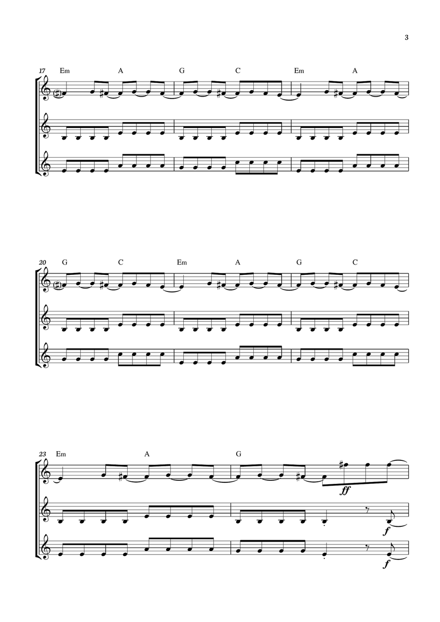 Smells Like Teen Spirit Smells Like Teen Spirit String Trio scores gallery preview page 3