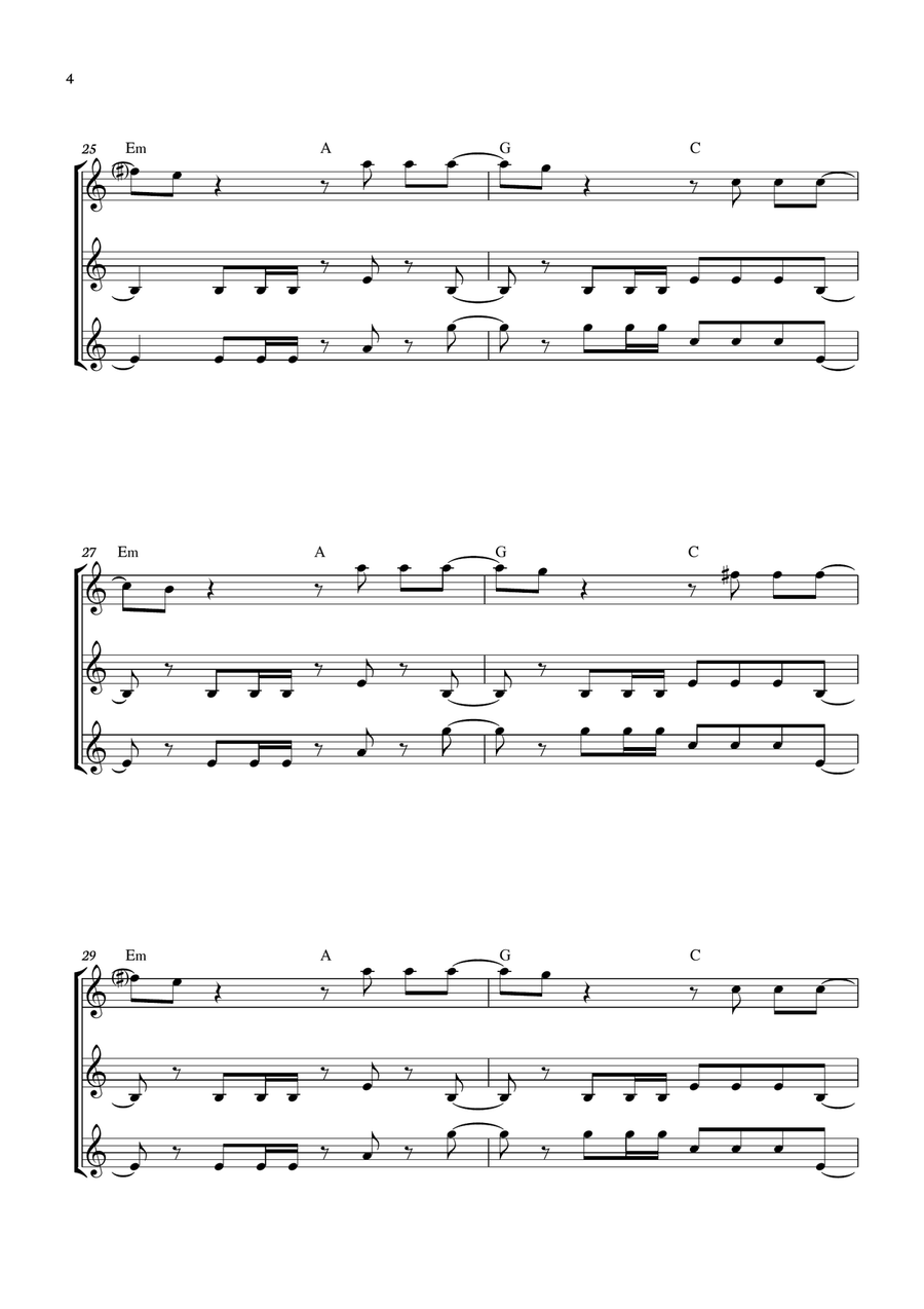 Smells Like Teen Spirit Smells Like Teen Spirit String Trio scores gallery preview page 4