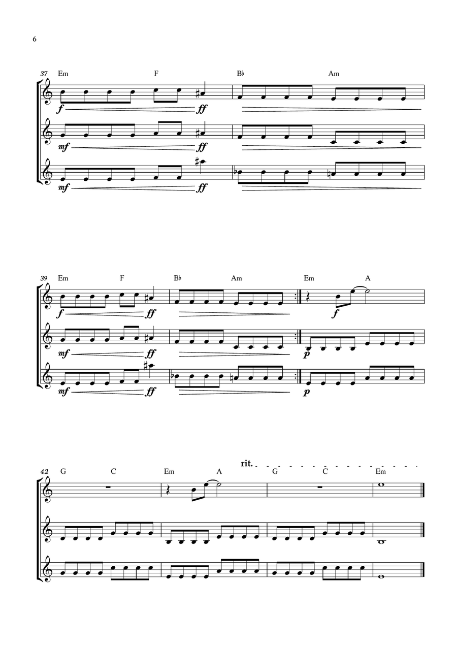 Smells Like Teen Spirit Smells Like Teen Spirit String Trio scores gallery preview page 6