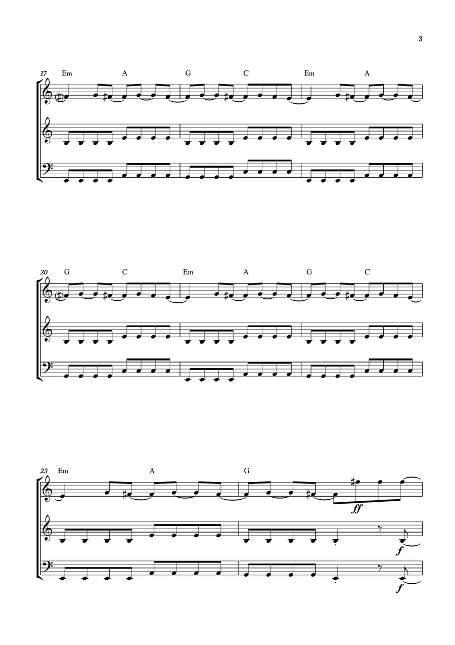 Smells Like Teen Spirit Smells Like Teen Spirit String Trio scores gallery preview page 3