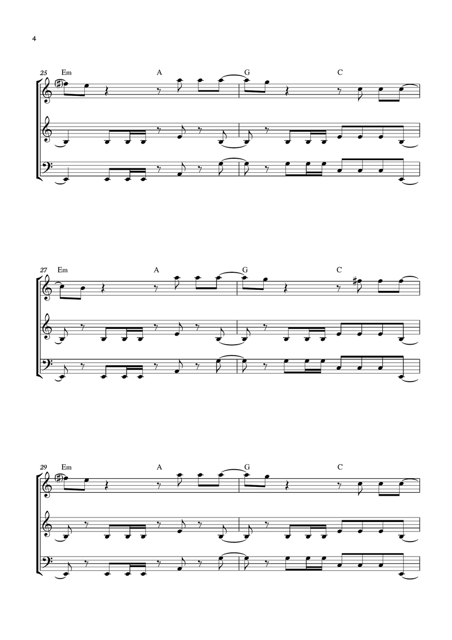 Smells Like Teen Spirit Smells Like Teen Spirit String Trio scores gallery preview page 4