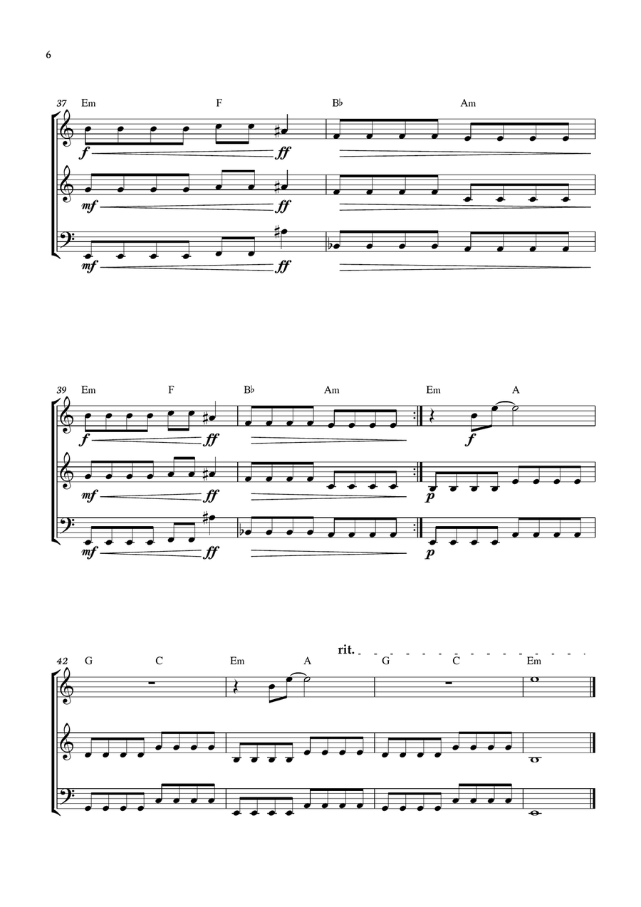Smells Like Teen Spirit Smells Like Teen Spirit String Trio scores gallery preview page 6