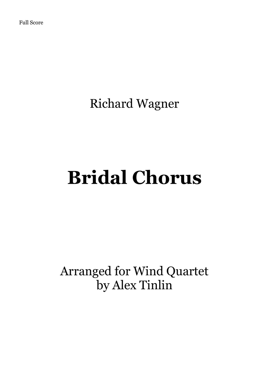 Bridal Chorus Bridal Chorus Woodwind Quartet scores gallery preview page 1