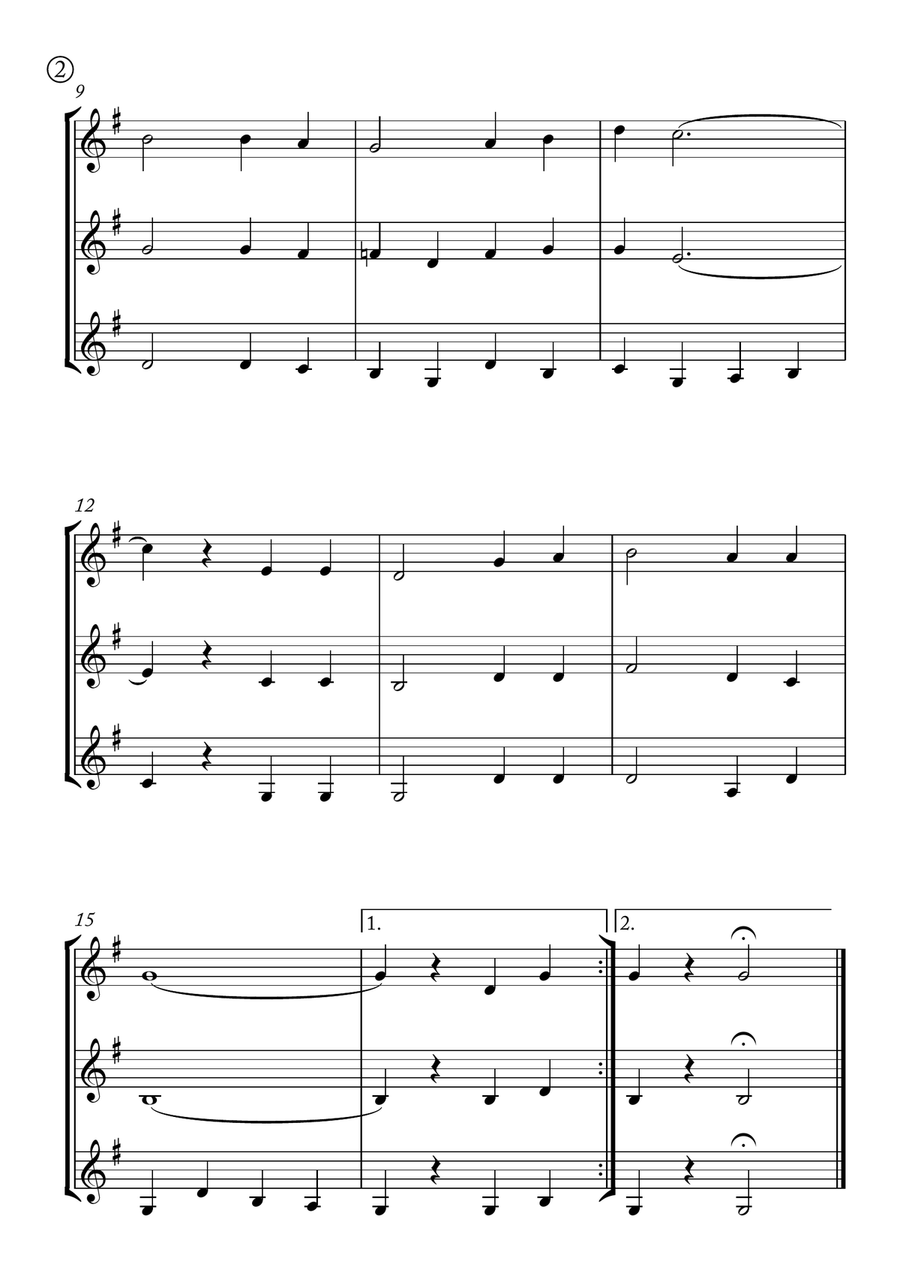 Red River Valley Red River Valley Clarinet Trio scores gallery preview page 2