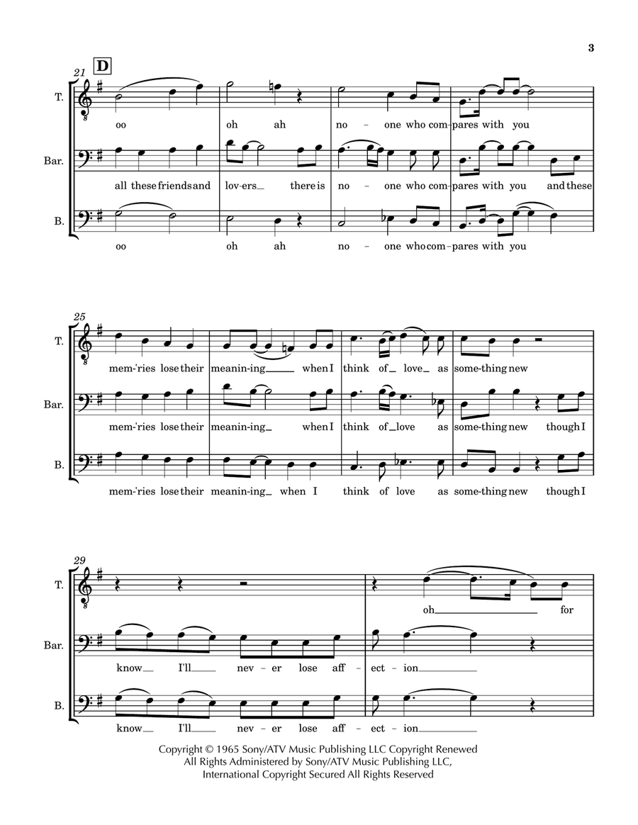 In My Life In My Life 3-Part scores gallery preview page 3
