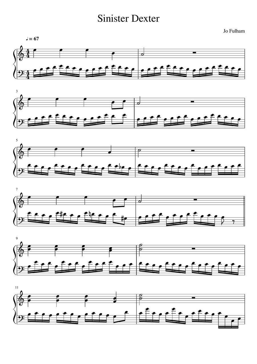 Sinister Dexter Sinister Dexter Piano Method scores gallery preview page 1