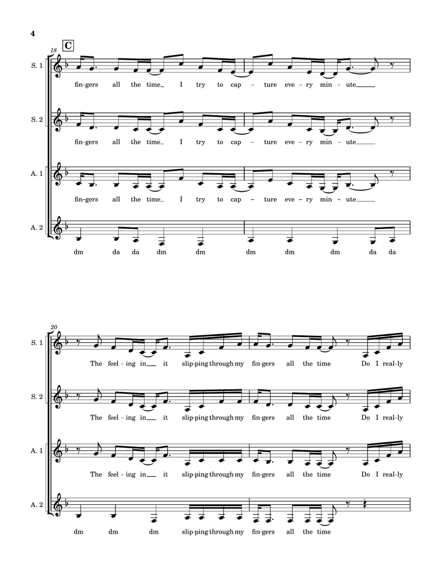 Slipping Through My Fingers SSAA scores gallery preview page 4