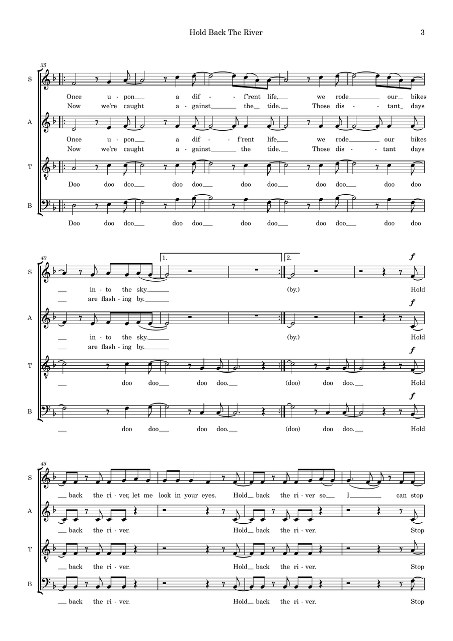 Hold Back The River (arr. Ben See) 4-Part scores gallery preview page 3