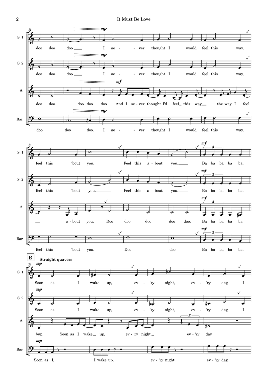 It Must Be Love (arr. Hazel Hannam) Choir scores gallery preview page 2