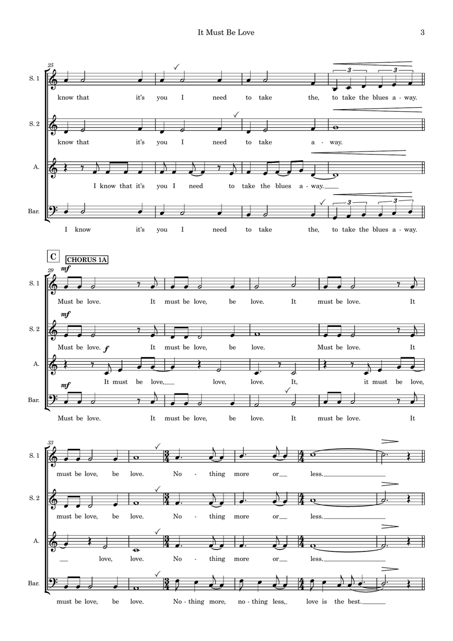 It Must Be Love (arr. Hazel Hannam) Choir scores gallery preview page 3